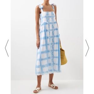 *NEW NEVER BEEN WORN* Juliet Dunn square neck dye-check dress. Size 6/8.